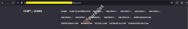CL0P Leaks screenshot
