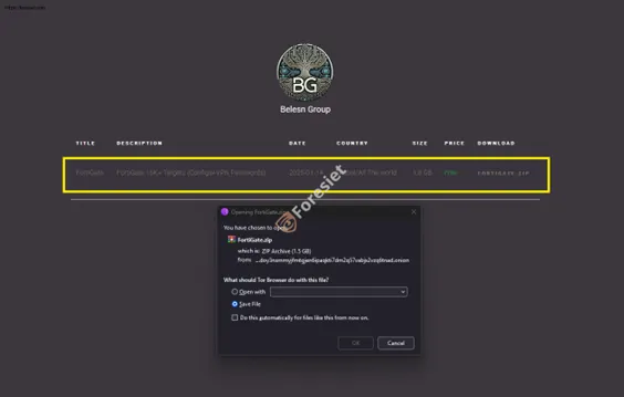 belsen group dark web screenshot