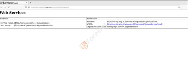 web services screenshot
