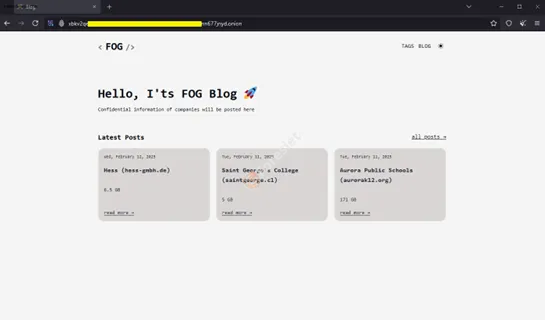 FOG Blog Screenshot