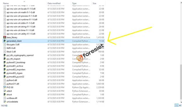 files list screenshot