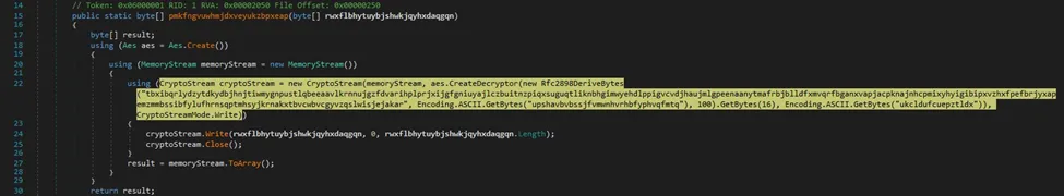RedLine Stealer payload is formed after the MSIL file decrypts screenshot