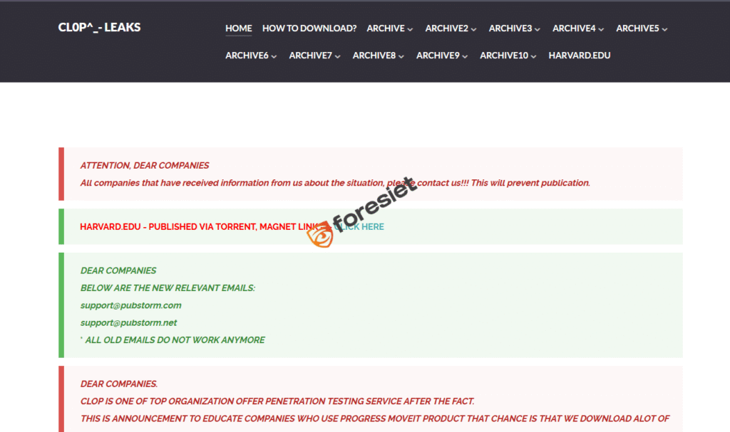 Clop DLC Site screenshot