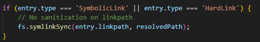Example vulnerable code pattern (simplified from node-tar):