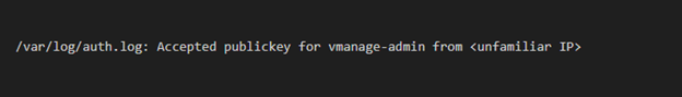Network logs should be queried for entries similar to: